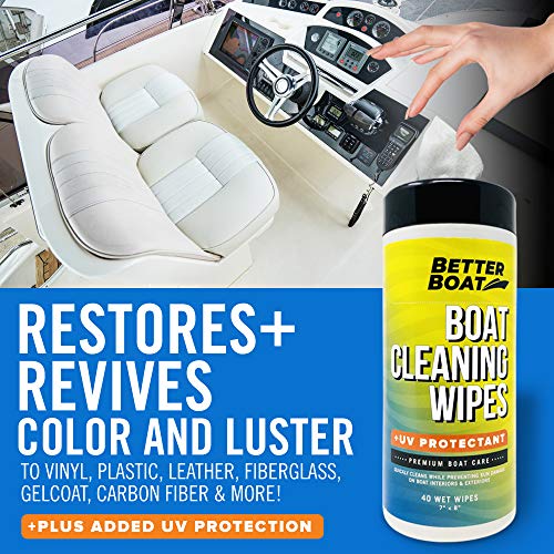 Image of Boat Cleaner Wipes with UV Protection, Marine Vinyl Cleaner and Protectant