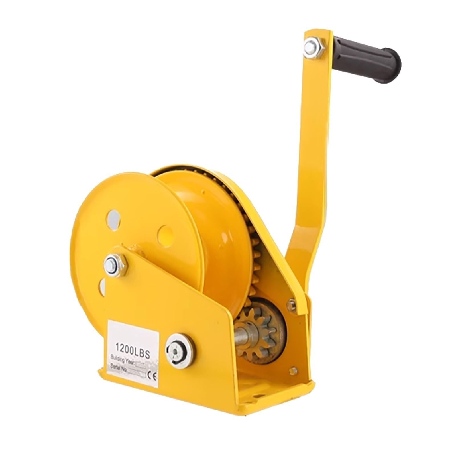 Argano manuale da 500 kg, cavo da 10 m, rapporto di trasmissione 4:1, a doppia direzione, argano marino per sollevamento e traino barche, camion, rimorchi, potenza di trazione resistente