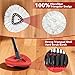 8 Pack Mop Replacement Heads with Base and Floor Scrub Brush, Compatible with Ocedar Systems, Microfiber Replace Heads, Snap-On Floor Cleaning Accessories