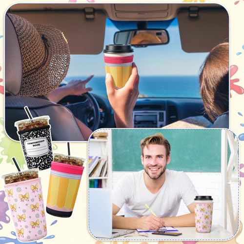 FoldTier 12 Pcs Graduation Teacher Appreciation Gifts Bulk Reusable Iced Coffee Sleeves for Teachers Iced and Hot Drinks End of School Year Thank You Gifts Back to School Gift Party Favors by FoldTier - Image 5
