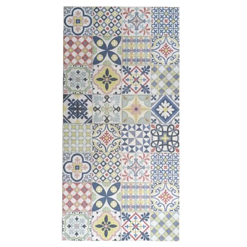 Alfombra de vinilo para cocina y baño HIDRAMULTI con diseño floral 80x200 3