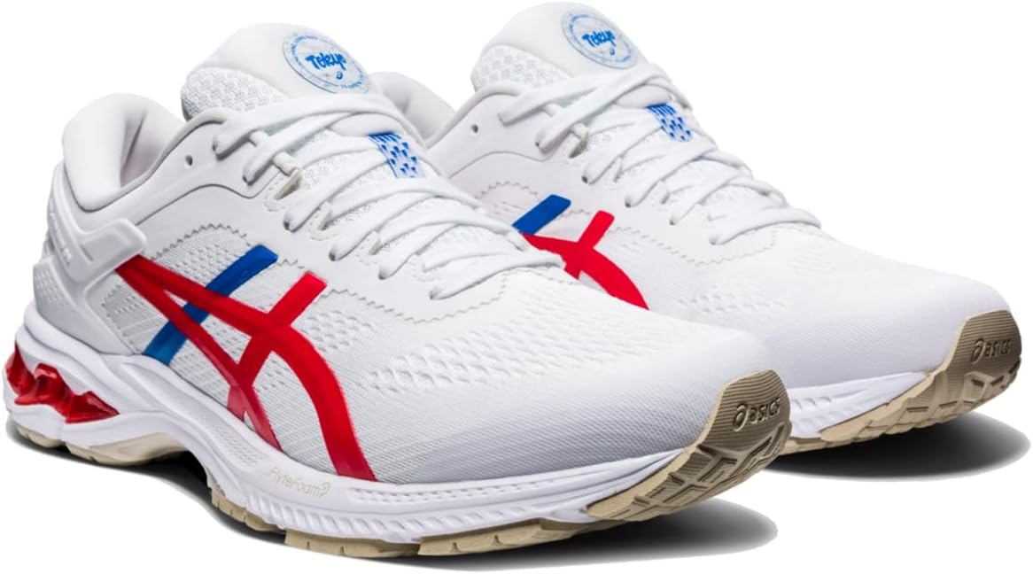 ASICS Women's Gel-Kayano 26 Running Shoes 5 White/Classic Red