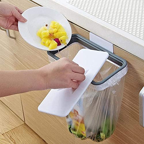 Delamiya 2 Stuck Hängender Müllsackhalter, Tragbar zum Aufhängen Mülleimer, Küchen Müllsackständer mit Deckel, für Küche Schrank Reise Camping Aufbewahrungsregal - Image 8