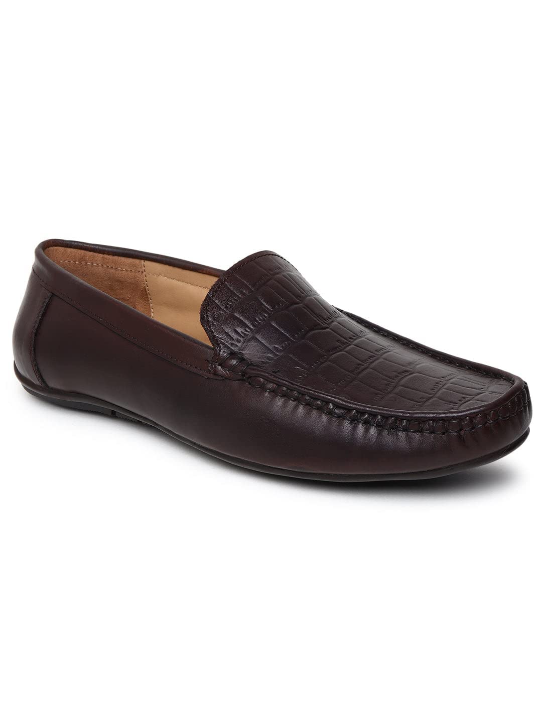 TEAKWOOD LEATHERS Mens Leather Loafer | Shoes & Boots for Men (43, Brown) (B0BB9MZ5G2) Amazon Price History, Amazon Price Tracker