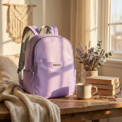 Image of VISMIINTREND College Backpack for Women, Girls |fits 13 Inch Laptop| Nylon Casual Daypack|Stylish Backpack|Bags for Tution | School | Travel |New Year Gifts