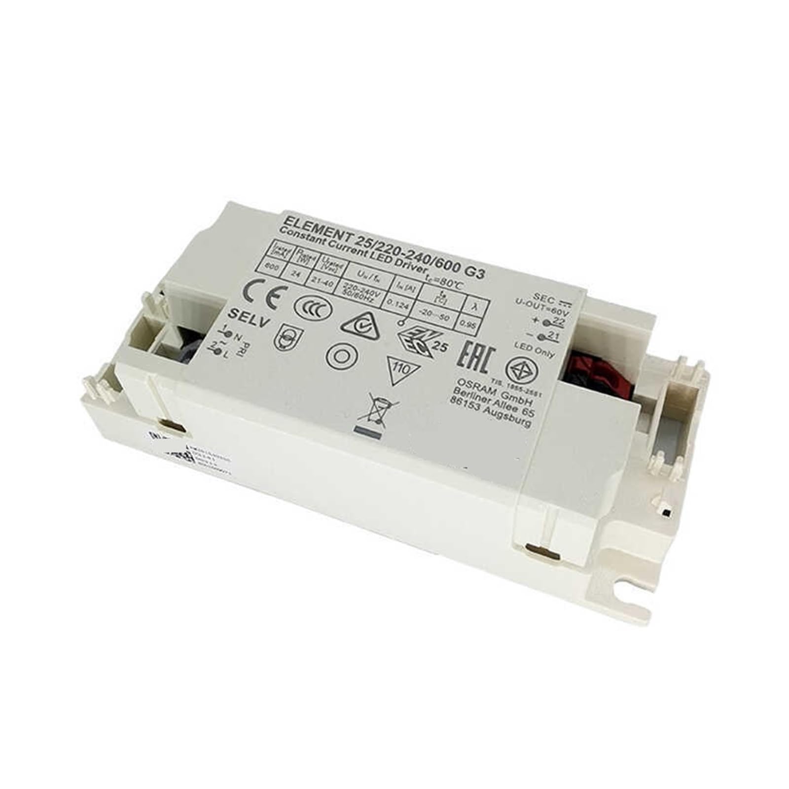 LED lamp Driver Power Supply 12W20W25W30W Constant Current Tube Spotlight Ballast(20W/21-40V/500MA)
