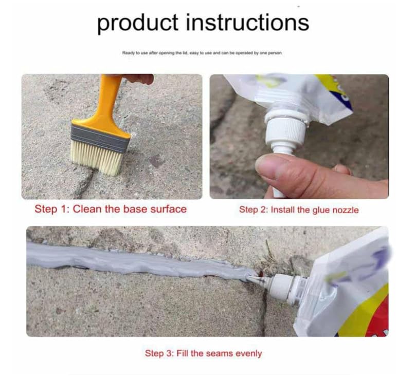 Slab Concrete Crack Waterproof Repair Sealant,Waterproof Insulating Sealant,Strong Invisible Waterproof Anti-Leakage Agent,Crack Repair Waterproof Adhesive,Quick-Drying Sealing Adhesive (1pcs)