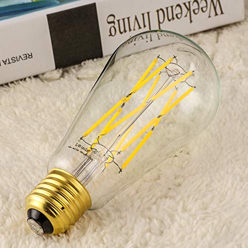 Leools Dimmable Edison Led Bulb 10W,Equivalent 100Watt, Antique Style St64 Led Filament Bulbs,Neutral White 4000K, 1200Lm, E26 Base Lamp For Restaurant,Home,Reading Room, 4 Pack. #TOP1