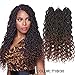 Goddess Locs Crochet Hair 18 Inch 6 Packs Wavy Curly Ends Goddess Faux Locs Crochet Hair for Black Women Pre Looped Crochet Braids Synthetic Hair Extensions (24 Strands/pack,#1B/30)