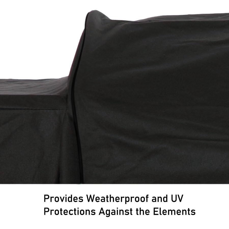Image of ZJYWSCH Grill Cover for Pit Boss Phoenix 376 Kettle Grill Onyx Edition PB22KNX 600D Heavy Duty Weather Resistant PitBoss Phoenix Kettle Pellet Charcoal Grill Smoker Cover Waterproof