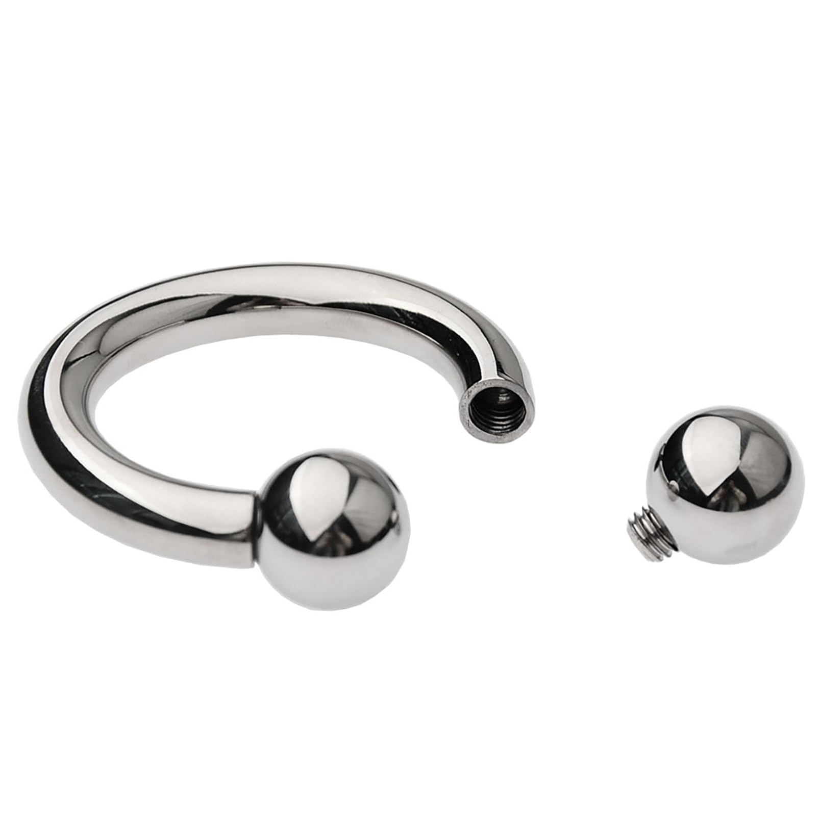 Anelli per testicoli del pene per uomini con perle di massaggio a testa tonda, anello per glande con ciondolo per scroto in 4 misure, anello per cazzo SM bondage sex toys per uomini (Silver,38mm)