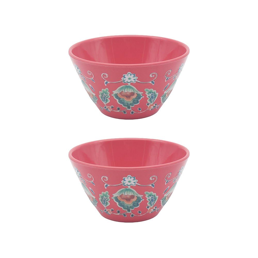 Tuscany Style Melamine Tableware (Pink, Bowl 14 cm (Set of 2))