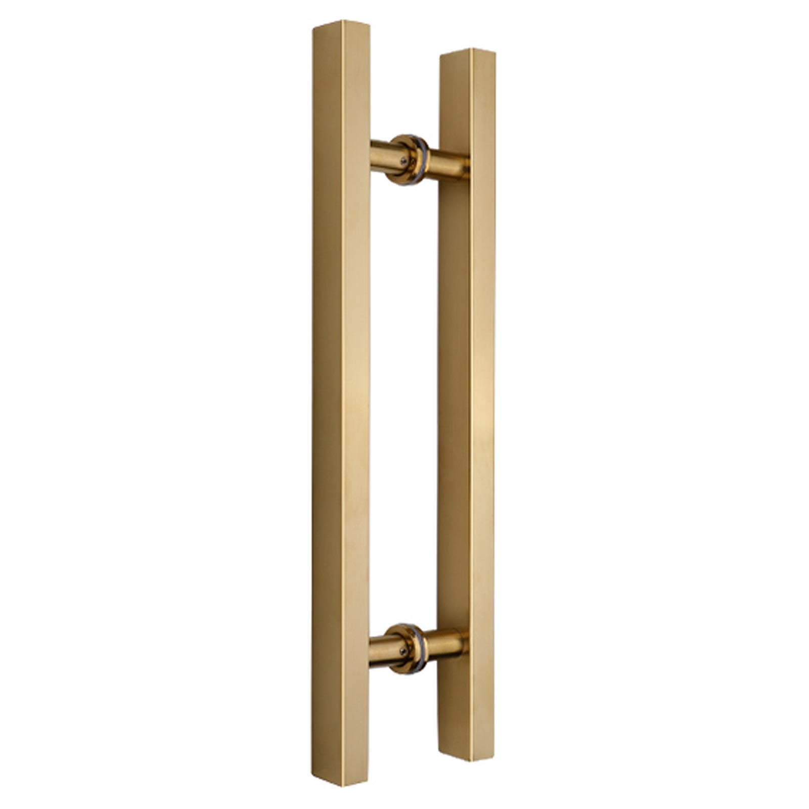 GYRAZXS Stainless Steel Barn Door Handle, Double-sided Glass Door Grip, for Home/Shop/Garage/Office - Silver - 4 Sizes (Silver 600 * 400mm)