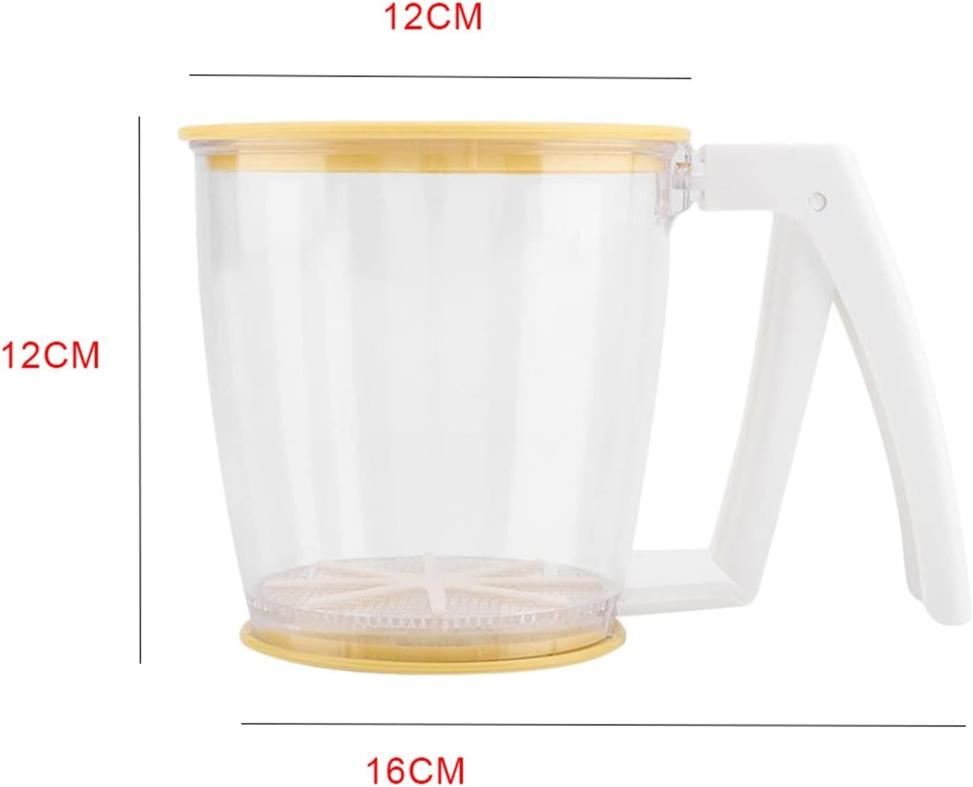 Flour,Sifter Hand-held Cup Flour Sifter Powder Mesh Sieve Flour Strainer Baking Supplies Tools with Lid Sieve Sieve