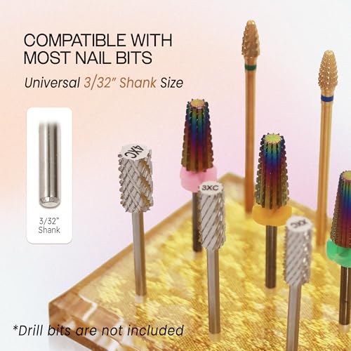 Soporte acrílico transparente para brocas de uñas PANA miniatura 5