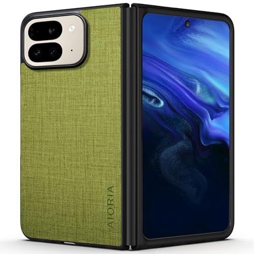 Aioria ݊ P[X for Google Pixel 10 Pro Fold 5G np^[U[ɕی쏃FX}zP[X (Green, for Pixel 10 Pro Fold)