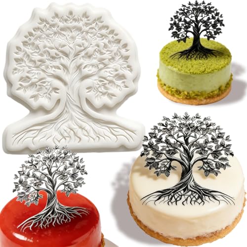 IKOJING Tree Fondant Silicone Mold for Candy Cake Decorating Cupcake Topper