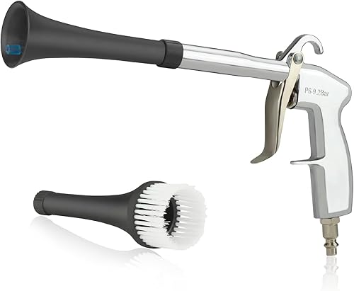 Miniatura 1 de Pistola de limpieza de automóvil, pistola de aire de alta presión con 2 boquillas de juego, limpieza interior del automóvil para tapicería de