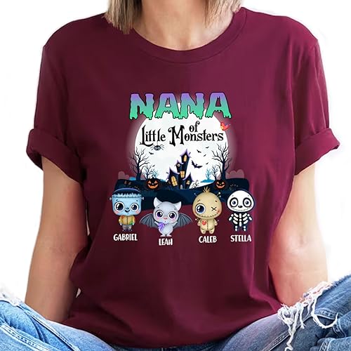 Personalized Grandma Monster Shirt, Nana Halloween Shirt, Nana Shirts for Halloween, Grandma Gift4