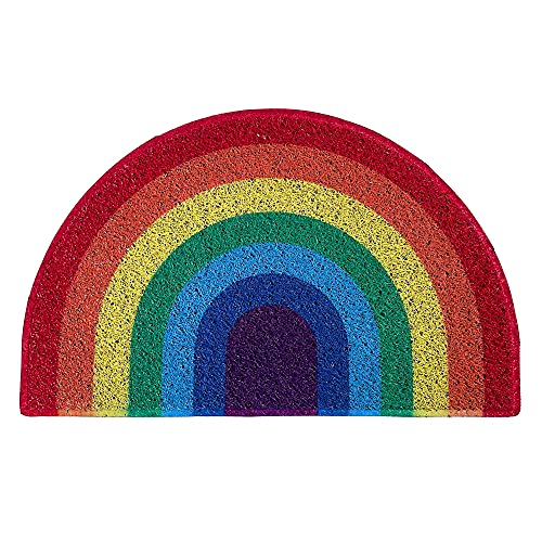 Nicoman Alfombra para Suelo, bucles Espaguetis, Arco Iris, 70 x 44 cm Cover