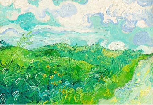 (38×26cm)CHengQiSM 名画 木製パズル 300ピース スモールピース ゴッホ・Green Wheat Fields パズル 名画 絵画 van Gogh おしゃれ インテリア プレゼント