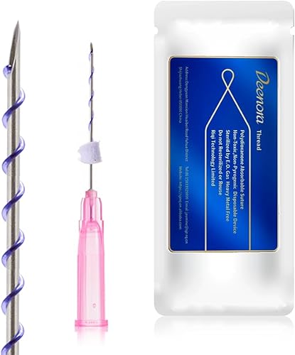 Miniatura 1 de Deenora Pdo - Hilos para estiramiento facial, rosca de tornillo Pdo tipo suave con punta afilada, suavizado de arrugas, 20 unidades (tornillo mono