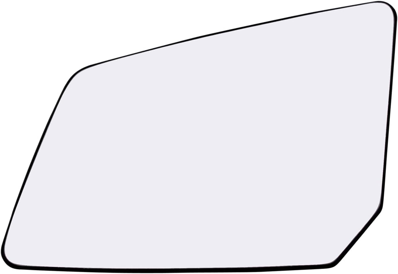 Driver Side Mirror Glass Replacement For Chevy Traverse, GMC Acadia, Saturn Outlook Exterior Auto Mirrrors Left Door Rear View Backing Plate Holder GM1324124 Non-Heated