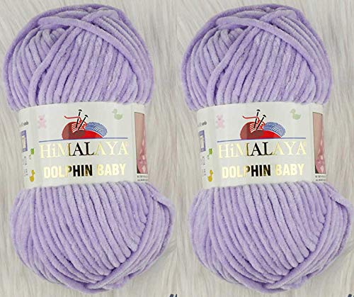 Himalaya Yarn Dolphin Baby 2 Skeins 264 Yards 2x100gram Super Bulky Polyester Baby Blanket Yarn (80305)