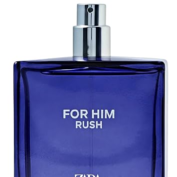 Zara For Him Rush Perfume for Men Spicy Raspberry Violet and Amberwood Scent Eau de Parfum 100ml (3.38 fl. oz.)
