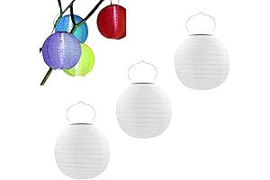 3Pcs Solar Lantern Lamps Hanging Chinese Nylon China Lantern Solar LED Light Outdoor