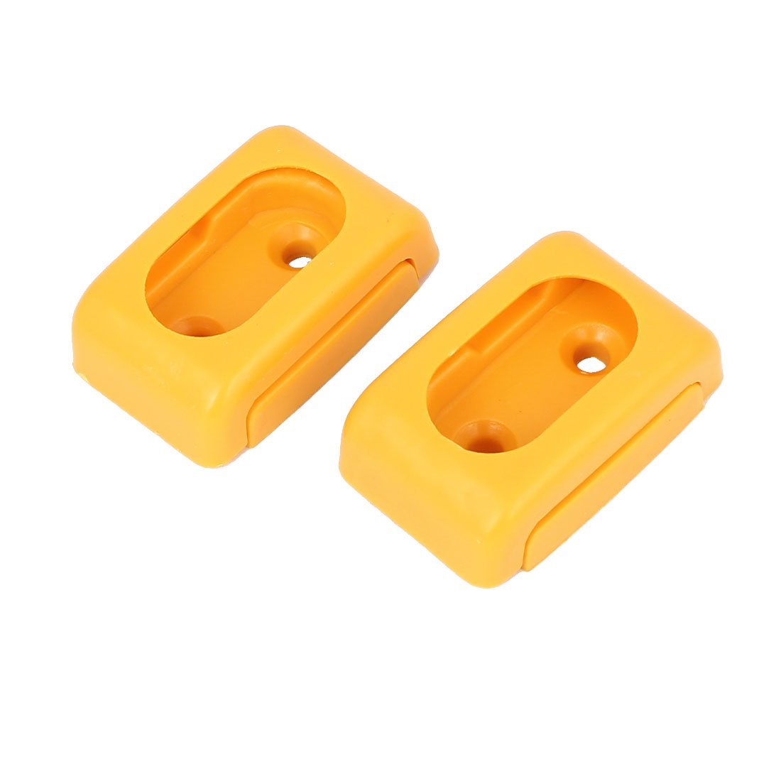PRAV® Cabinet Closet Rod Flange Wardrobe Rail Support Yellow 2pcs