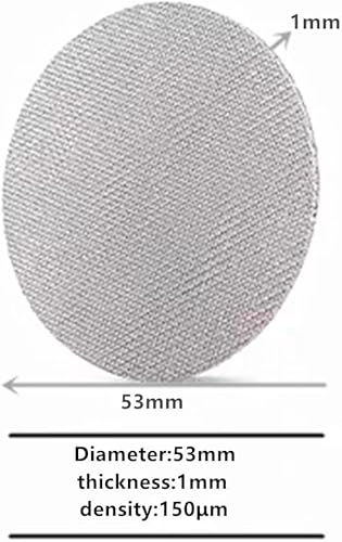 Miniatura 2 de 2 unidades de 2.087 in de acero inoxidable de pantalla de disco de café de 0.039 in de grosor, placa de malla de filtro de café reutilizable para