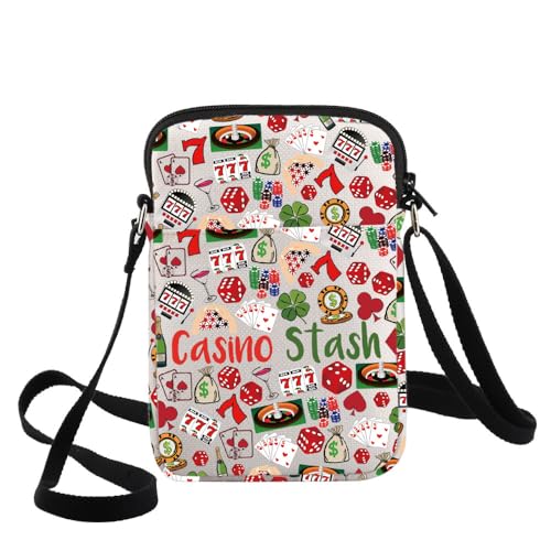 G2TUP Casino Gambling Crossbody Bag - Lover Gift Stash Shoulder Bag Lucky Merch