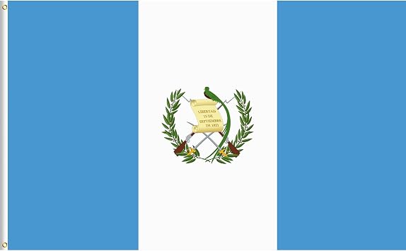 Guatemala Flag 5 x 8 FT, 150 x 240 cm Republic of Guatemala Banner, Flag of Republica de Guatemala, Polyester for Outdoor, Vivid Color, Fade Proof, Durable, with 2 Brass Grommets