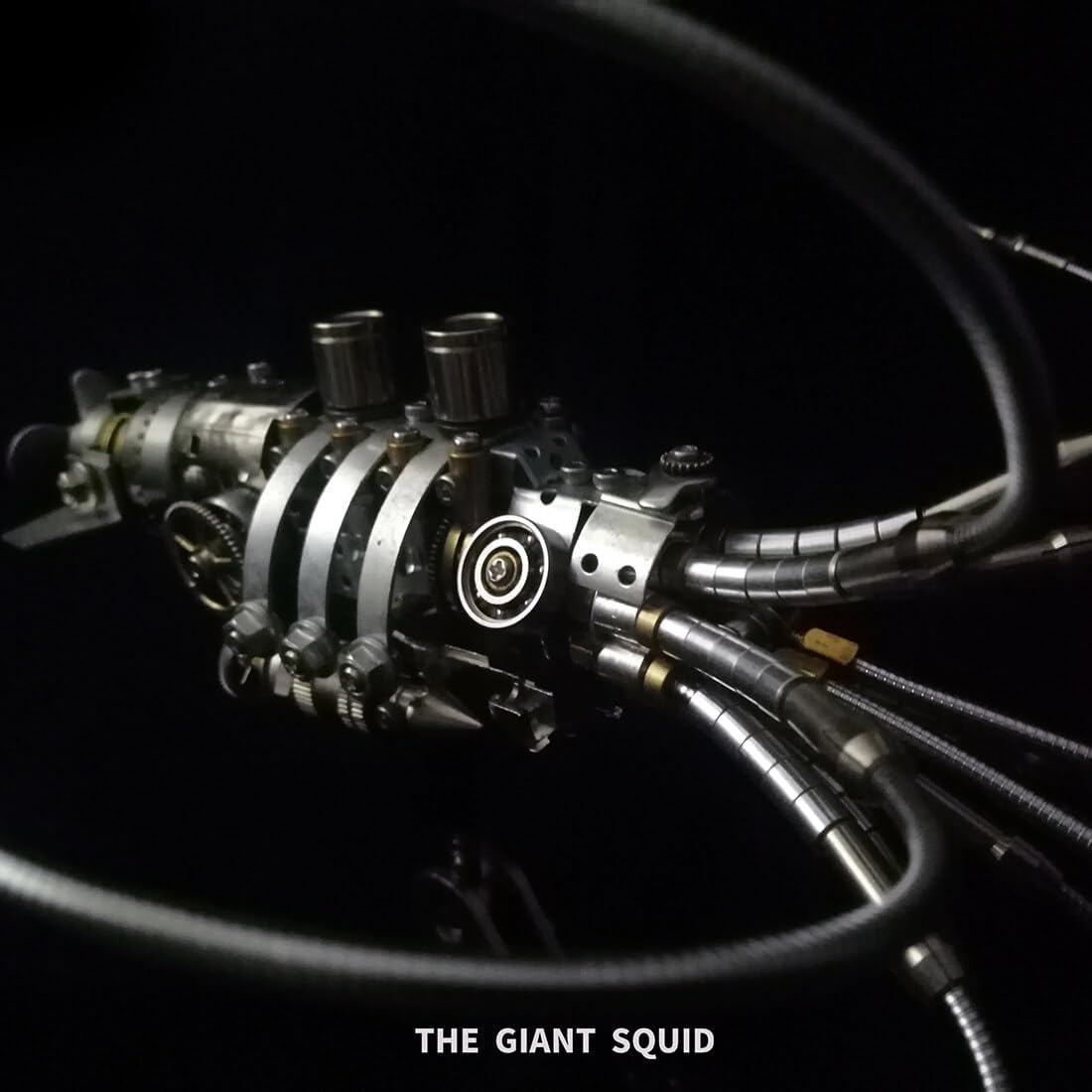 Generic 3D Metal Fishery Puzzle, 3D Steampunk Big Squid Model, 3D Assembly Model Kits Creative Ornament，Gifts for Adults or Teenagers (295PCS+), Silver, LJQL1UYS3NR48ZL126QCT10QV