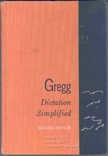 Gregg Dictation Simplified B0000CJXS0 Book Cover