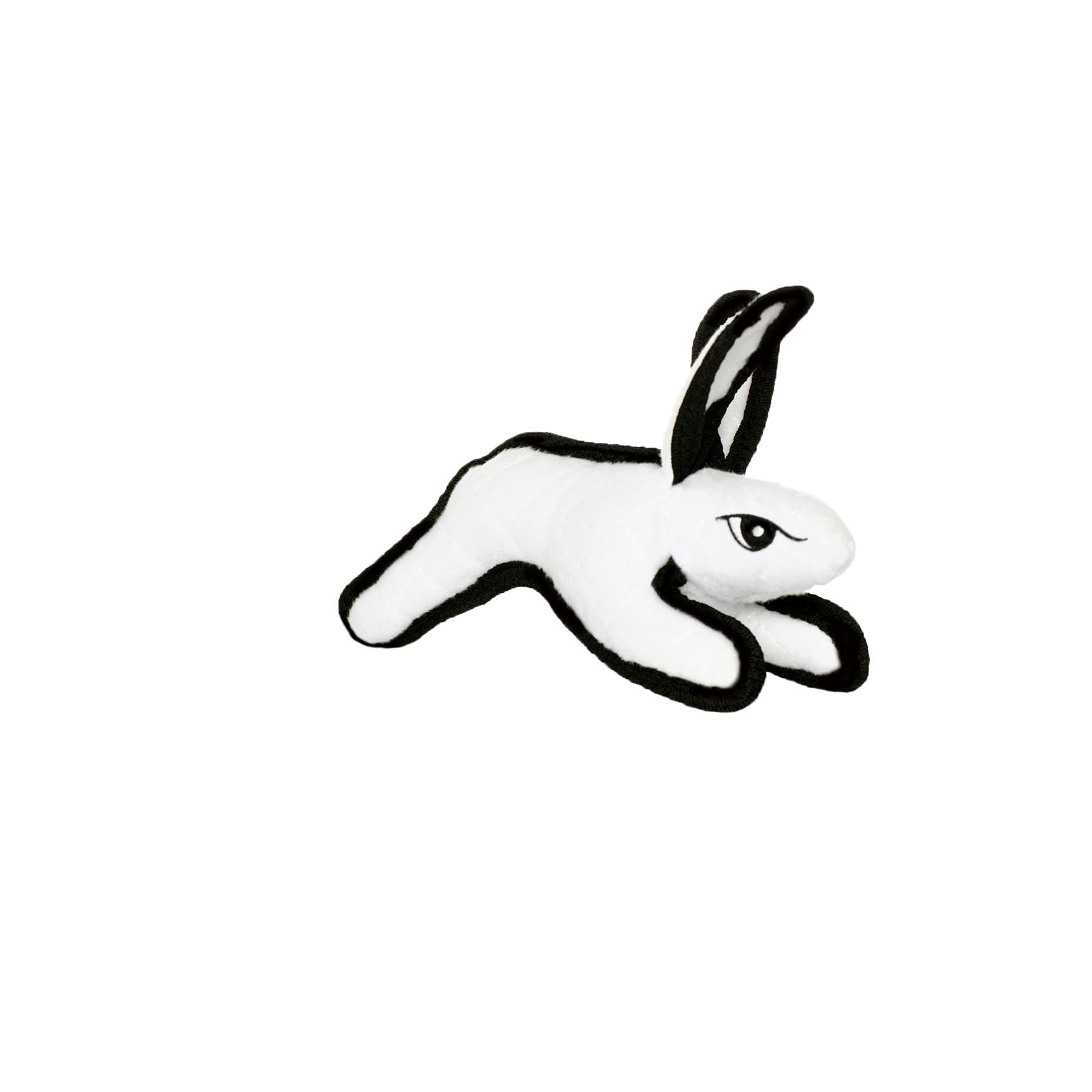 TUFFY - World's Tuffest Soft Dog Toy - Barnyard Junior White Rabbit - Squeakers - Multiple Layers. Made Durable, Strong & Tough. Interactive Play (Tug