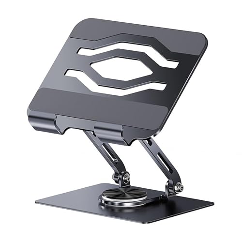 EKLMCFS Carbon Steel Book Stand 360° Rotation Reading Rack Silicone Holder(Blue)