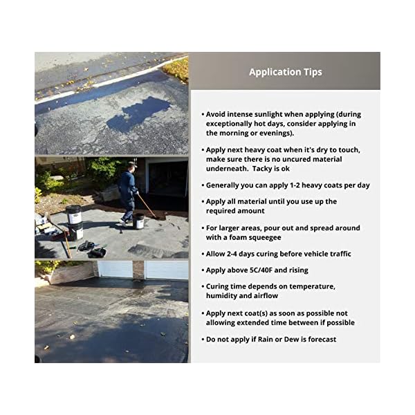 Liquid Rubber Driveway Restore Sealant Highly Flexible Asphalt Coating Fills Cracks and