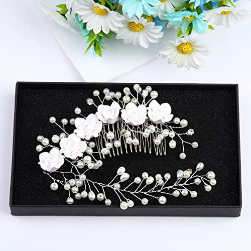 Vigne de cheveux mariage avec perles Serre-tête , Accessoire Mariage Femme Fête Anniversaire, Bijoux Cheveux Perles Mariage, Mariage Cheveux Décoration Mariée Strass Mariée Chapellerie Cover