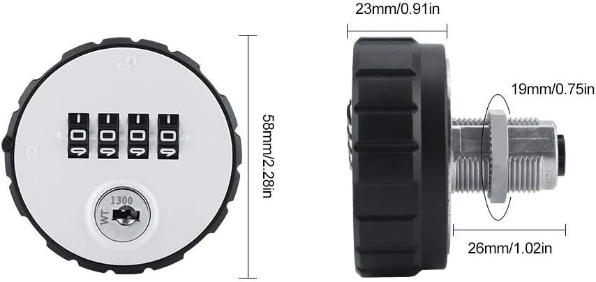 Digital Zinc Alloy Code Combination Cam Cabinet Lock with Key - Convenient and Password Lock for Cabinets, Tool Boxes, for Wooden Cabinets