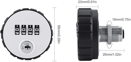 Miniatura 2 de Cerradura de puerta digital, combinación de código de aleación de zinc digital, armario de leva, conveniente cerradura segura con contraseña con