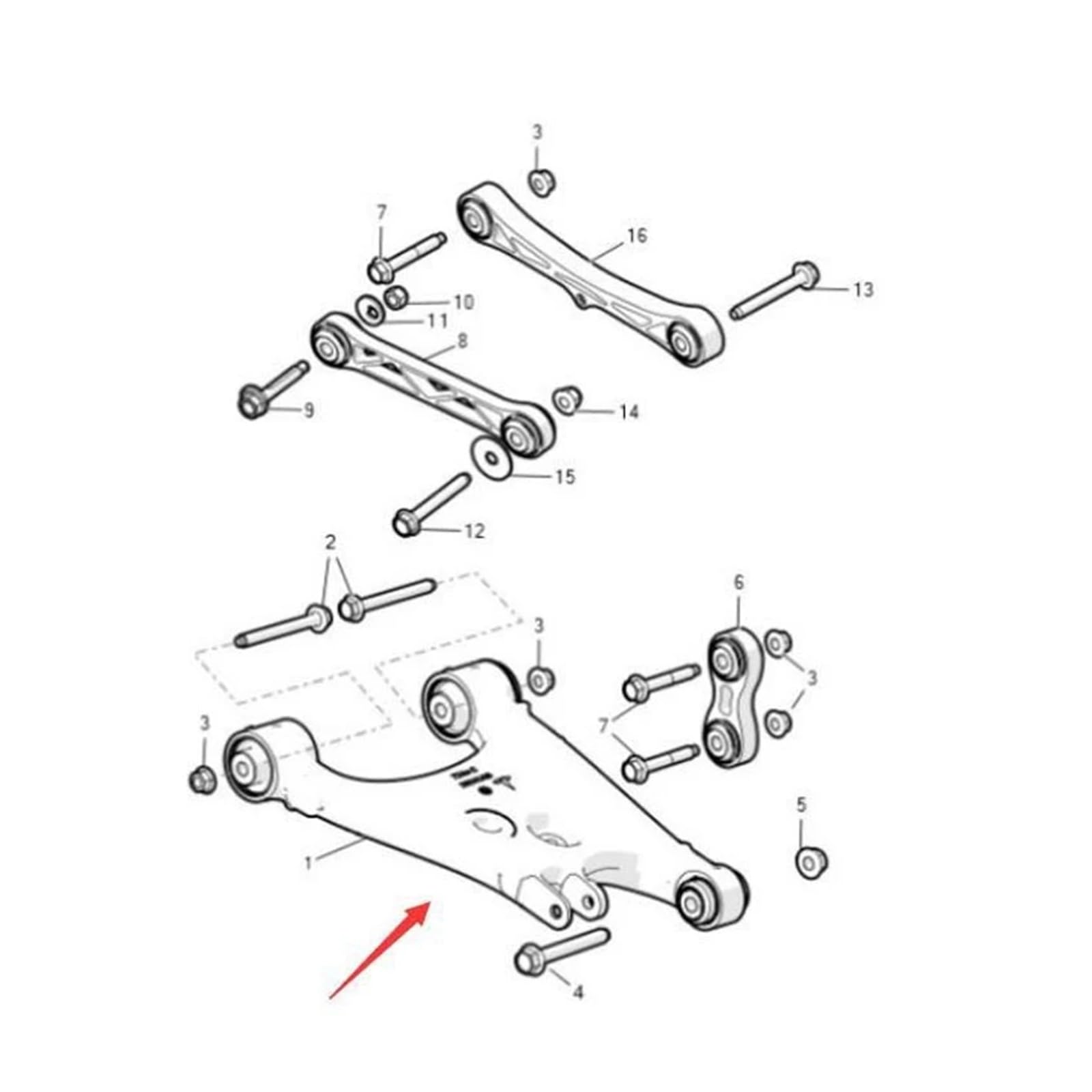 Amazon.com: Automobile Lower Left Control Arm Rear Lower 