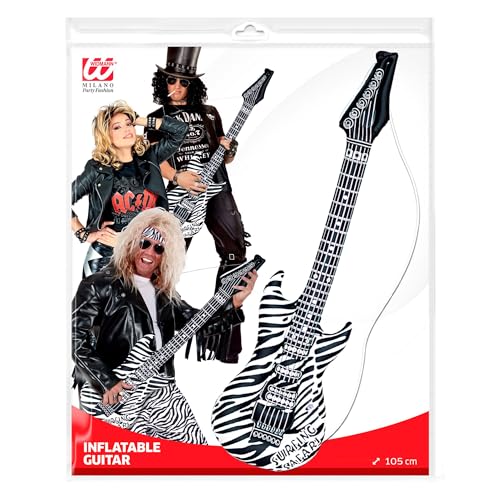 W WIDMANN MILANO Party Fashion - Aufblasbare Gitarre, Länge circa 105 cm, Instrument, Luftgitarre, Mottoparty, Karneval