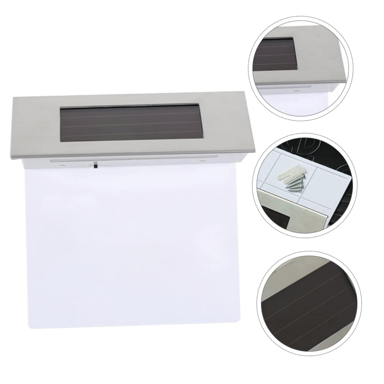 Gadpiparty Luce Solare da Esterno con Pannello Solare 2 Pezzi, Lampada LED in Acciaio Inossidabile e Abs per Uso Casa, Numero Civico con Sensore di Movimento Ip65