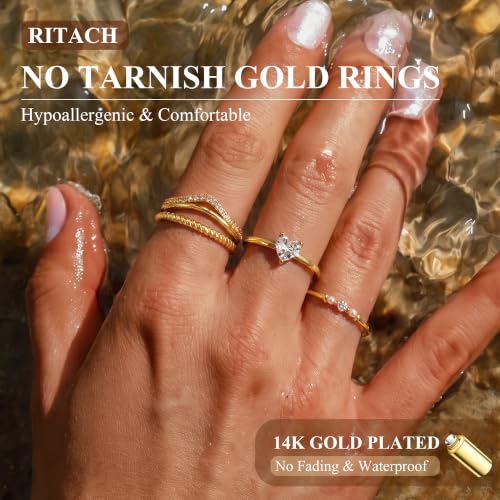 Ritach Gold Rings--4~5 Pcs - image 5