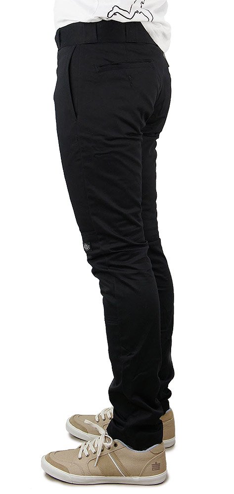 Dickies Mens Skinny Straight Double Knee Work Pant, Dark Navy, 34x30