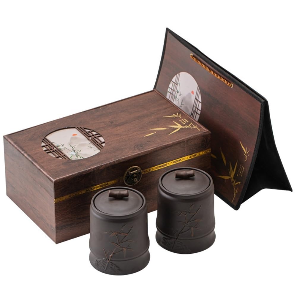 Herbata Saszetka Organizer Ceramiczne słoiki do przechowywania luźnej herbaty słoiki do przechowywania do chińskiej fioletowej herbaty z piaskiem retro Pudełko na prezent Organ Herbata Pojemnik do