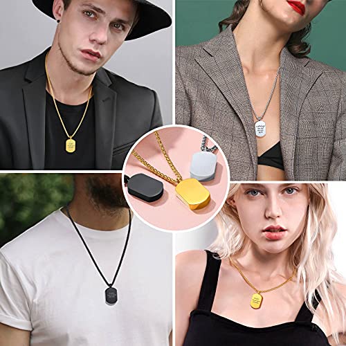 FindChic Personalized Urn Necklaces for Ashes Vertical Bar/Moon Cat/Sand Clock/Dog Claw Pendant Stainless Steel/18K Gold Plated/Black Waterproof Keepsake Cremation Jewelry with Funnel, with Gift Box2