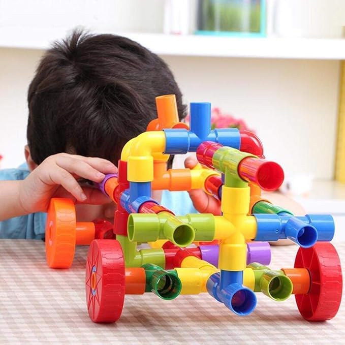 Educational Pipe Building Blocks for Kids, Creative Pipe Connector Building Toy Set, DIY Puzzle Pipe Toy-image-25